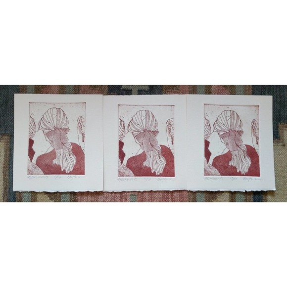 Signed and Numbered Original Intaglio Prints "Adornments" Limited Edition of 20 - Picture 8 of 12